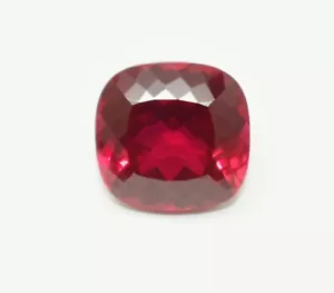 Short Cushion Cut Truly Exquisite 14.80-Carat Natural Blood Red Ruby Gemstone - Picture 1 of 7