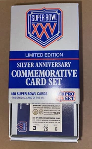 1990 Pro Set Commemorative Super Bowl XXV Set With Error Card #98 Opened - Picture 1 of 3