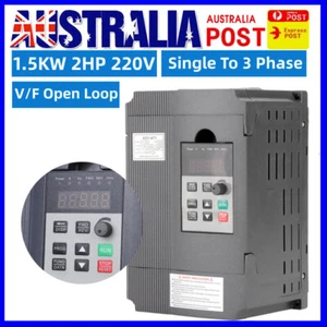 Pro 220V 1.5KW 2HP 8A Single Phase Variable Frequency Inverter VSD VFD AUS Drive - Picture 1 of 11