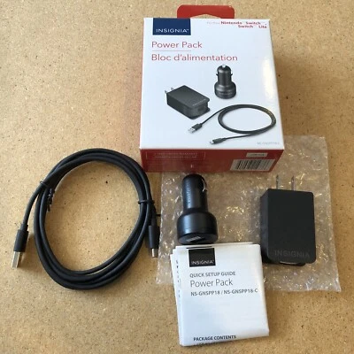 Insignia Power Pack for Nintendo Switch / Lite / OLED - AC Adapter + Car Charger - Image 1 of 4