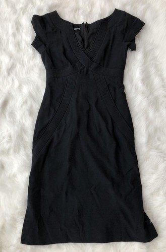 Abito ALEXANDER MCQUEEN nero manica corta incrociato davanti taglia 42 originale