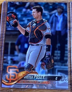 2018 Topps Series 1 Base # 250 Buster Posey - San Francisco Giants MLB Baseball - Picture 1 of 2