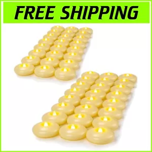 Luxurious Battery-Powered Floating Candles - 200-Hour LED Tealight Pack - Picture 1 of 8