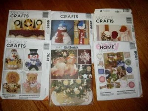 Neu Vintage McCall's 9555-2899-Butterick Menge 6 Handwerk Zuhause Muster Neu in Verpackung - Bild 1 von 4