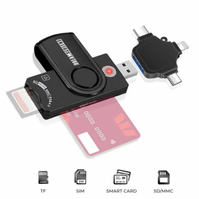 Universal USB SD Micro SD Smart Card Reader OTG für iPhone, Android & Computer - Bild 1 von 4