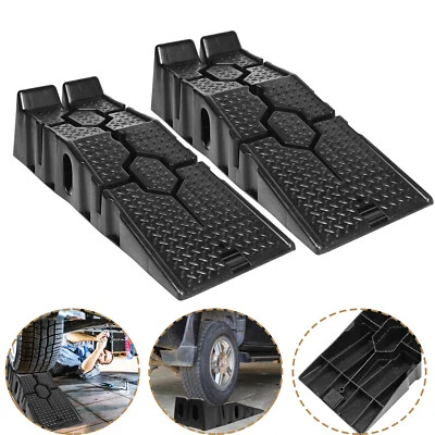 2 Stück Auffahrrampen Ladehilfe 2.5T bis 330 mm Hebebühne KFZ PKW Rampe Auto - Bild 1 von 4