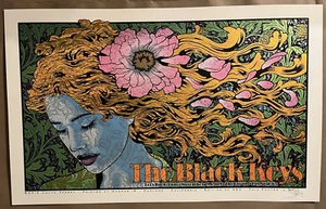 Chuck Sperry The Black Keys Los Angeles 2019 Forum Poster Art Print Poster Flora - Picture 1 of 1