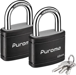 2 Pack Keyed Padlock with 3 Keys Alike, 1.1 Inch Locker Lock 40Mm Heavy-Duty Loc - Picture 1 of 8