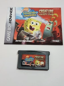 SpongeBob SquarePants: Creature from the Krusty Krab Nintendo GBA Game & Manual - Picture 1 of 2