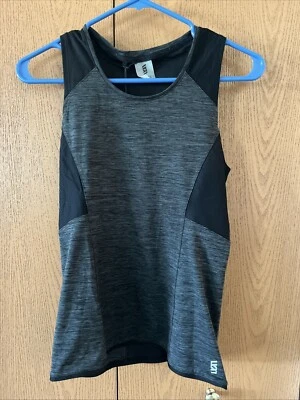 NEW Second Skin Black Breathable Mesh Sheer Back Sleeveless Workout Tank Small - Image 1 of 4