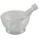 Brand New 60Mm Dia And Pestle Footed Glass Mortar in
