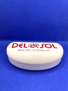 Del Sol~Solize Metal White Sunglass Case - Picture 1 of 4