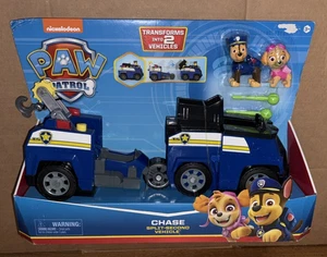 NIB Spin Master Paw Patrol Chase Transforming Police Cruiser Chase & Skye Figs - Picture 1 of 3