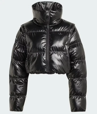 **Chaqueta acolchada recortada Adidas ESS negra brillante | talla M | JX2988 2 en 1 para mujer Foto 1 de 4