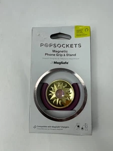 PopSockets Magnetic MagSafe Phone Round Grip & Stand for iPhone - Purple & Gold - Picture 1 of 6