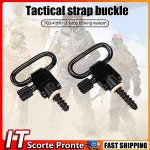 2pcs Quick Detachable Gun Sling Mount Ring Metal QD Swivel Stud Strap Buckles IT - Afbeelding 1 van 9