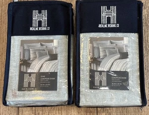Highline Bedding Co Dune Blue Sea Glass Euro Pillow Sham Set Of Two - Picture 1 of 6