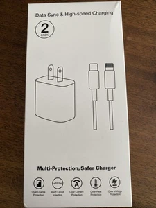 Apple USB-C to Lightning Cable - White, 2m - 2 Pack - Photo 1 sur 4