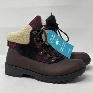 JBU by Jambu Women's Redrock Water Resistant Fashion Boot Brown Plaid Size 6 US - Picture 1 of 7