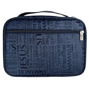 BIBLE COVER: Names of Jesus Bible Cover  [Navy Blue, X-LARGE] - Picture 1 of 5