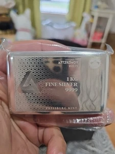 Silver 1 Kilo Pressburg Triangle Bar - Picture 1 of 5