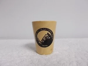 Grand Teton National Park Souvenir Wooden Shot Glass Small Cup Barware - Picture 1 of 6