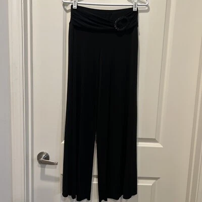 Calça Joe Benbasset preta elástica perna larga feminina tamanho pequeno L 38” costura interna 30” - Imagem 1 de 4