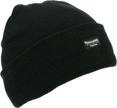 Sombrero de invierno tejido Thinsulate para hombre - negro Foto 1 de 3