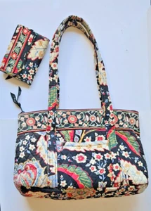 Vera Bradley "Versailles" Tragetasche "ICONIC VERA" mit Geldbörse SELTENER FUND NICHT MEHR ERHÄLTLICH - Bild 1 von 7