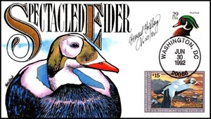 Scott RW59 $15.00 1992 Duck Stamp Bernard Goldberg Hand Painted FDC 27 Of 82 - Picture 1 of 2
