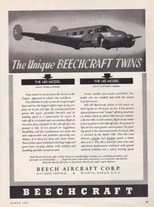1939 Beechcraft 18 Aircraft ad 11/8/2022d - Picture 1 of 1