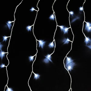 LED Lichterkette Eiszapfen mit 160 LEDs für Innen und Aussen Weiss - Bild 1 von 3
