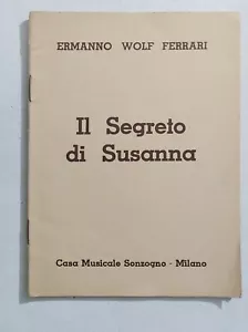 68444 LIBRETTO D'OPERA - E. W. Ferrari - il segreto di Susanna - Sonzogno 1948 - Picture 1 of 1