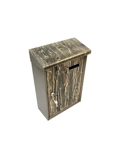 ORIGINAL MID CENTURY VINTAGE ABSTRACT BRUTALIST METAL MAILBOX GERMANY 1960 - Picture 1 of 10