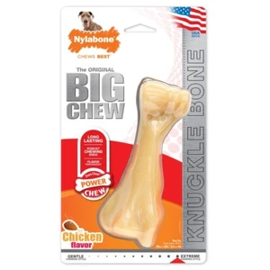 Nylabone Power Chew Knuckle Bone Big Chew Dog Toy 7 Inch Chicken XXL Monster - Picture 1 of 8