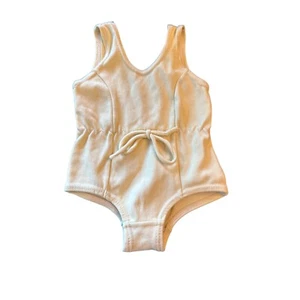 Vintage 1970s Regal Yellow Child Girl Tank Swimsuit Size 4 - Picture 1 of 6