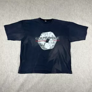 Vintage Southpole T-Shirt Mens Black 2XL Grunge Goth Y2K Embroidered 2000s Skate - Picture 1 of 16