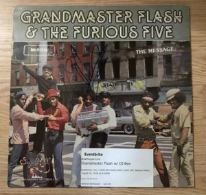 Grandmaster Flash & The Furious Five signiert The Message Vinyl LP/Platte/Album - Bild 1 von 1