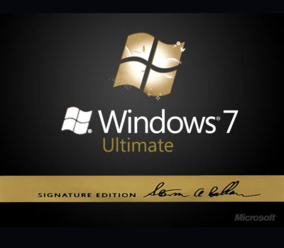 RARE SIGNED Microsoft Windows 7 Ultimate SIGNATURE EDITION 64 Bit two DVD Unique - Image 1 of 4