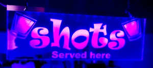 personalised Light up Bar sign shots served here neon pub garden mancave - Picture 1 of 10