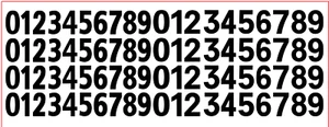 Decalcomanie Decals Chiffres 15 mm noirs 1:24 1:18 1:10 Numeros Black numbers - Picture 1 of 1
