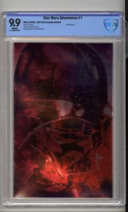 Star Wars Adventures 1 CBCS 9.9 BTC Foil Exclusive Virgin Variant Cover IDW 2020 - Picture 1 of 3