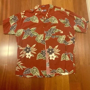 Men's Ralph Lauren Chaps Red Hawaiian Shirt US XL - Picture 1 of 2