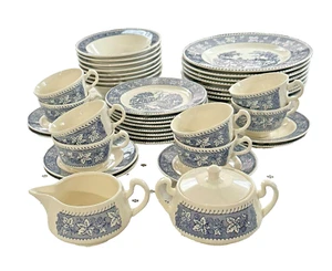 Homer Laughlin Dinnerware set for 8, Shakespeare Country Pattern, 41 Pieces - Picture 1 of 12
