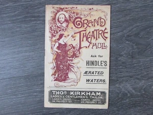 The Idler Original 1903 Grand Theatre & Opera House George Street Hull Programme - Foto 1 di 9