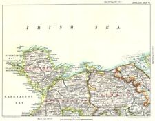 NW WALES.Anglesey Caernarfonshire Denbighshire Flint Holyhead River Dee 1893 map