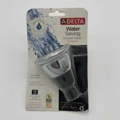 Delta 75153 Single-Spray 2-3/4" Water-Saving Shower Head Chrome New unopened  - Image 1 of 3
