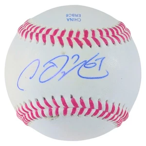 Chien-Ming Wang Firmado Rawlings ROLB1 Béisbol New York Yankees Foto Prueba Certificado de Autenticidad - Imagen 1 de 8