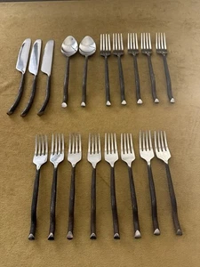 Unbranded TWIG 18 pc Rustic Flatware Silverware Set Tree Branch, Nature Love - Picture 1 of 10