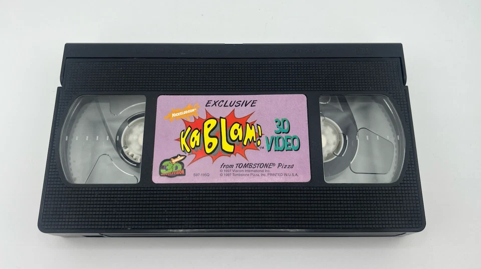 Kablam VHS 1997 Nickelodeon Very HTF 3D Nogglevision Tombstone Pizza Exclusive - Image 1 of 4